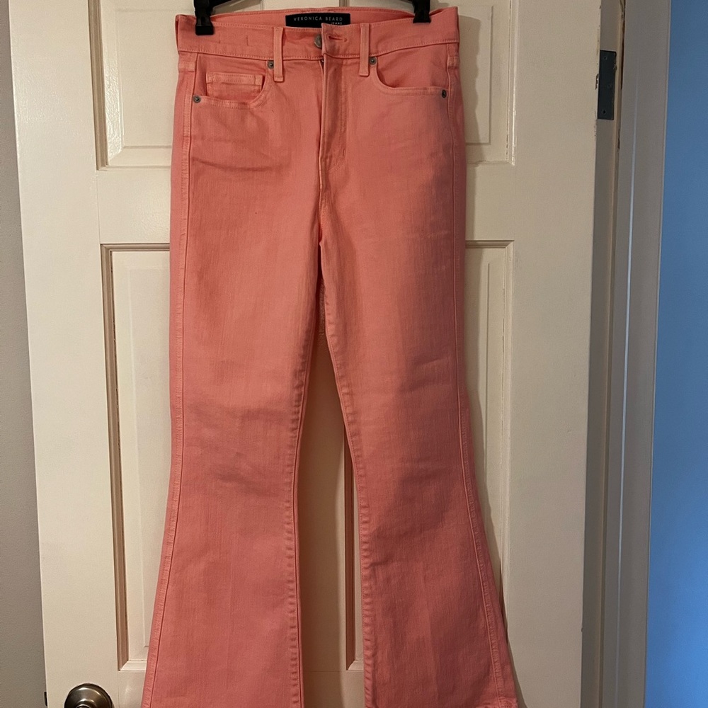 Veronica Beard Carson Pink Stretch Jeans